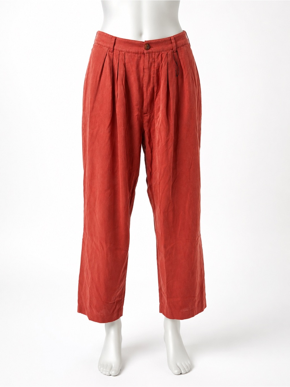Zara Rust Red Pleated Chinos